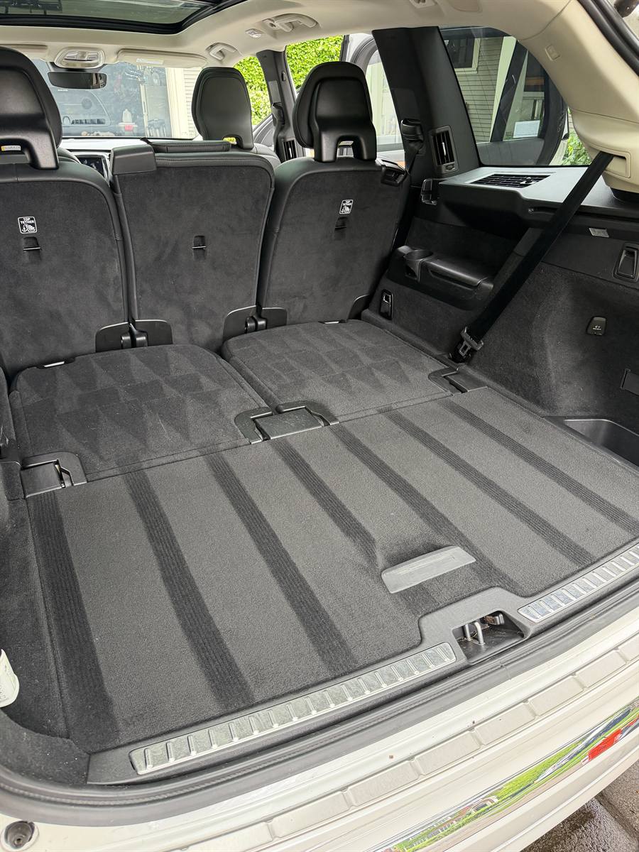 Third row and cargo area deep cleaned