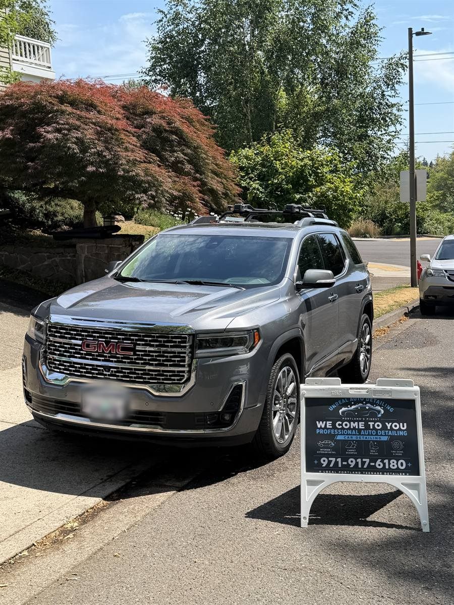 GMC Denali front end after detailing