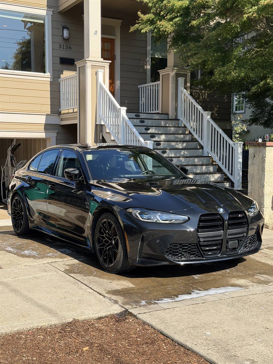 BMW M3 finished in a Portland driveway